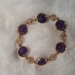 Multi Colored Beaded Stretch Bracelet New